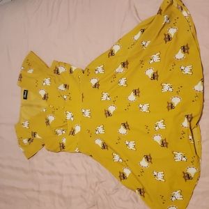 Revival Yellow Dog print dress (AU 14)